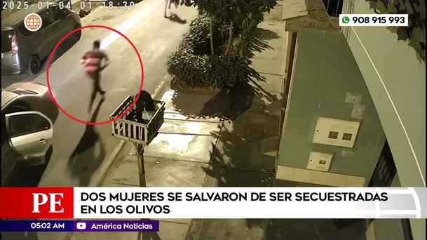 Dos mujeres se salvaron de ser secuestradas en Los Olivos. Foto: América Noticias