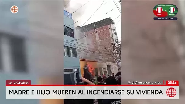 Dos personas mueren tras incendio en vivienda de La Victoria. Foto: América Noticias Dos personas mueren tras incendio en vivienda de La Victoria. Foto: América Noticias