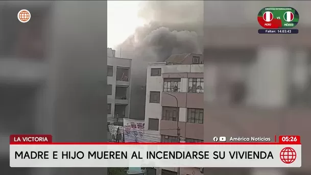 Dos personas mueren tras incendio en vivienda de La Victoria. Foto: América Noticias Dos personas mueren tras incendio en vivienda de La Victoria. Foto: América Noticias