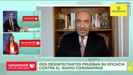 Dr. Huerta: Solución de agua y lejía es efectiva para desactivar al COVID-19 en superficies