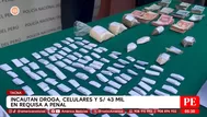 Droga, dinero y celulares incautados en penal de Pocollay, Tacna