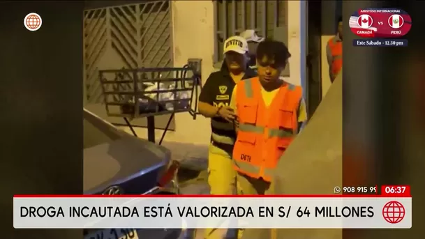 Droga incautada está valorizada en 64 millones de soles. Foto: Unidad de investigación