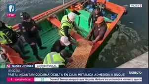 Fiscalía incauta 39 kilos de cocaína en Paita: droga iba adherida a buque colombiano rumbo a Europa. Video: Canal N
