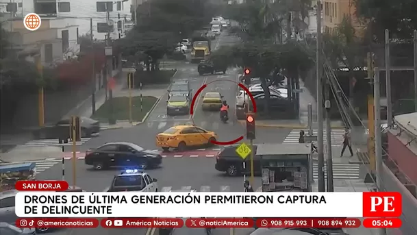 Drones de última generación permitieron captura de delincuentes en San Borja. Foto: América Noticias