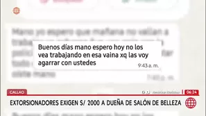 Dueña de salón en Callao sufre extorsión y teme por su vida/ América Noticias