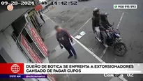 Dueño de botica se enfrentó a extorsionadores en San Martín de Porres. Foto y video: América Noticias