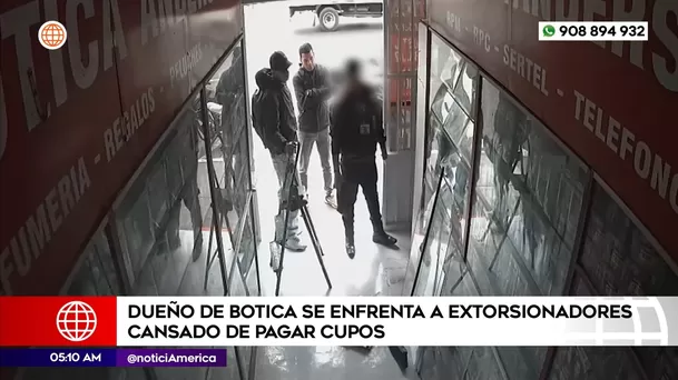 Dueño de botica se enfrentó a extorsionadores en San Martín de Porres. Foto: América Noticias