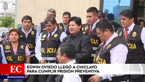 Edwin Oviedo fue trasladado a Lambayeque. Foto: captura de TV