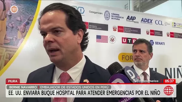 EE. UU. enviará buque hospital a Paita por el Fenómeno El Niño. Foto: América Noticias