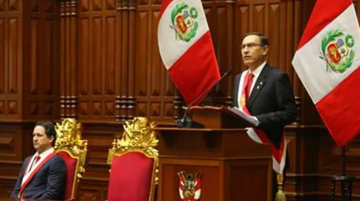 El 28 de julio el presidente Vizcarra anunció las medidas de reforma. Foto: Congreso El 28 de julio el presidente Vizcarra anunció las medidas de reforma. Foto: Congreso