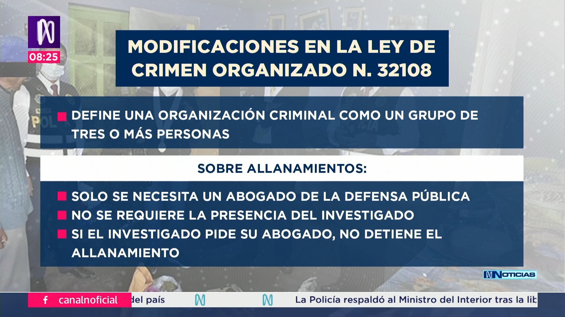 Ejecutivo oficializó modificaciones a ley sobre crimen organizado