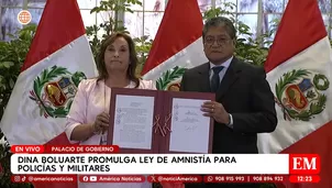 Gobierno promulga ley de amnistía para FF.AA., PNP y comités. Foto y video: América Noticias