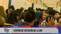 El centro de votaci&oacute;n de la UNI es un caos por falta de organizaci&oacute;n