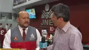 Luis Grillo, jefe de Servicios al Ciudadano del Jurado Nacional de Elecciones (JNE). Foto: Captura de TV