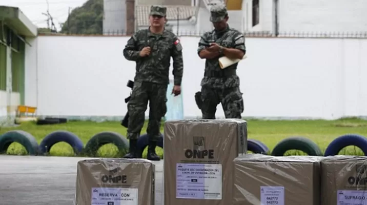 Fuerzas Armadas estarán en locales de votación. Foto: Andina Fuerzas Armadas estarán en locales de votación. Foto: Andina
