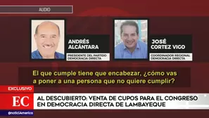 La voz pertenece a Andrés Alcántara, presidente del partido Democracia Directa