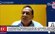 Elecciones 2021: Candidatos presidenciales se lanzaron insultos en Foro Anticorrupción de la Contraloría - Noticias de tony-vega