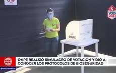 ONPE realizó simulacro de votación y dio a conocer los protocolos de bioseguridad - Noticias de protocolos