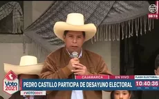 Elecciones 2021: Pedro Castillo participó del tradicional desayuno electoral - Noticias de desayunos-electorales