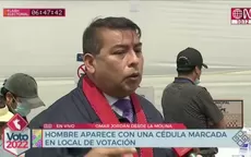 Elecciones 2022: Una persona en estado de ebriedad trató de votar con una cédula marcada - Noticias de mis-peru-2022