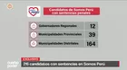 Elecciones 2026: 215 candidatos con sentencias en Somos Perú