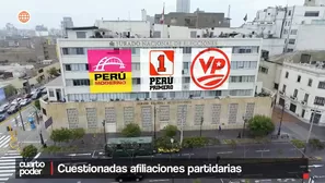 Cuestionadas afiliaciones partidarias. Video: Cuarto Poder