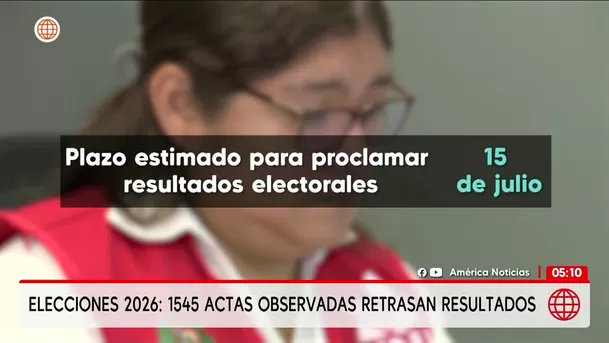 Elecciones 2026: Más de 1500 actas observadas retrasan los resultados. Foto: América Noticias Elecciones 2026: Más de 1500 actas observadas retrasan los resultados. Foto: América Noticias