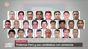 Podemos Perú presenta 179 candidatos subnacionales con condenas por delitos como violación a menores, secuestro, tortura, apropiación ilícita y atentado al sufragio. Video: Cuarto Poder