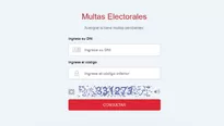 Conoce si tienes una multa electoral. Foto: captura de pantalla JNE