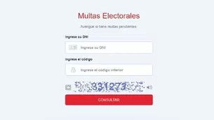 Conoce si tienes una multa electoral. Foto: captura de pantalla JNE