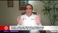 Elecciones 2021: Yonhy Lescano denunció sabotaje por parte de personas de Acción Popular