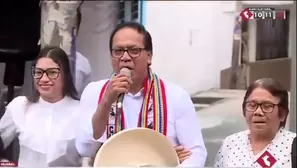 El candidato presidencial de Juntos por el Perú, Roberto Sánchez, inició su jornada electoral en Huaral acompañado de su familia./ Video: América Noticias