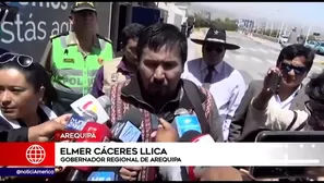 Elmer Cáceres Llica, gobernador regional de Arequipa.