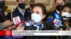 Elvia Barrios lamenta cuestionamientos contra la Fiscalía