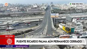 Puente Ricardo Palma aún permanece cerrado. Foto y video: América Noticias