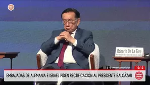 Embajadas de Alemania e Israel rechazan frases de Balcázar sobre judíos. Foto y video: AN