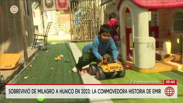 La historia de Emir: El niño de cinco años que sobrevivió a un huaico en Jicamarca en 2023. Foto: América Noticias La historia de Emir: El niño de cinco años que sobrevivió a un huaico en Jicamarca en 2023. Foto: América Noticias