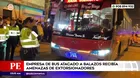 Empresa de bus atacado recibía amenazas de extorsionadores