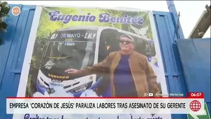 Empresa Corazón de Jesús paraliza servicio tras crimen/ Video y Foto: América Noticias