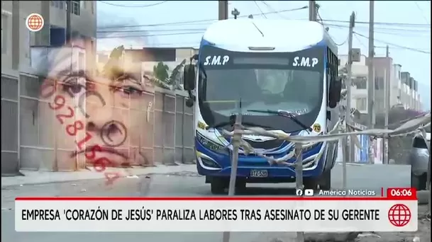 Empresa Corazón de Jesús suspende servicio tras crimen/ América Noticias Empresa Corazón de Jesús suspende servicio tras crimen/ América Noticias