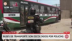 Empresa Santa Catalina retoma rutas con resguardo policial. Foto y video: América Noticias