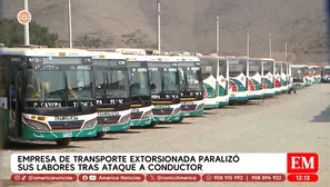 Empresa de transporte detiene labores tras ataque armado a chofer. Foto y video: América TV