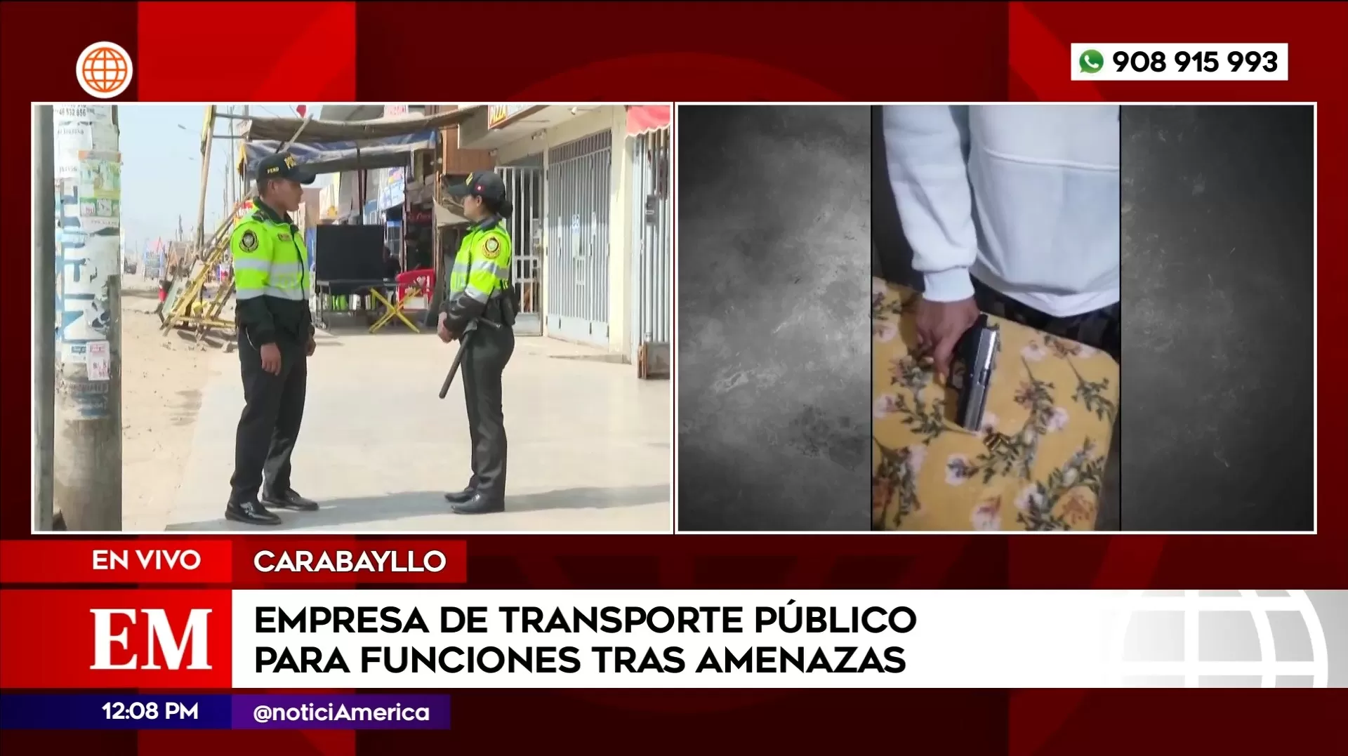 Empresa de transporte público recibe amenazas en Carabayllo. Foto: América Noticias