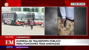 Empresa de transporte público recibe amenazas en Carabayllo. Foto y video: América Noticias