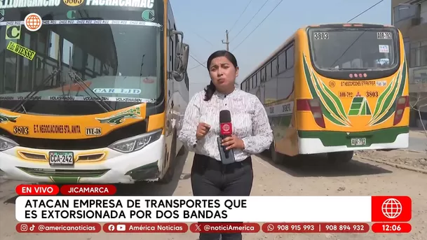 Atacan empresa de transportes que es extorsionada por dos bandas en Jicamarca. Foto: América Noticias