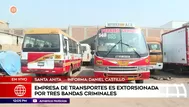 Empresa de transportes es extorsionada por tres bandas criminales