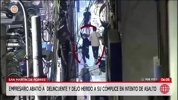 Un empresario abatió a un delincuente y dejó herido a su cómplice en San Martín de Porres/ América Noticias Un empresario abatió a un delincuente y dejó herido a su cómplice en San Martín de Porres/ América Noticias