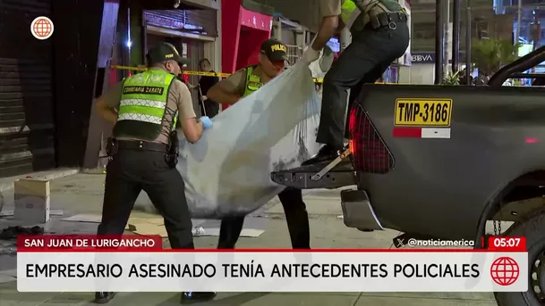 Empresario asesinado en San Juan de Lurigancho tenía antecedentes policiales. Foto: América Noticias Empresario asesinado en San Juan de Lurigancho tenía antecedentes policiales. Foto: América Noticias