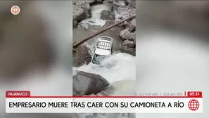 Empresario de construcción muere tras caer con su camioneta a río en Huánuco. Foto y video: América Noticias