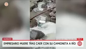 Empresario de construcción muere tras caer con su camioneta a río en Huánuco. Foto y video: América Noticias